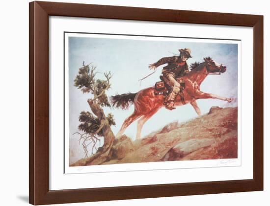 Cowboy and Horse-Shannon Stirnweis-Framed Collectable Print