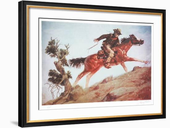 Cowboy and Horse-Shannon Stirnweis-Framed Collectable Print