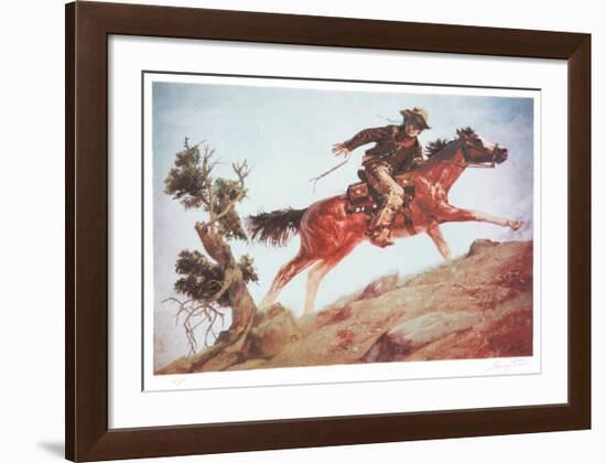 Cowboy and Horse-Shannon Stirnweis-Framed Collectable Print