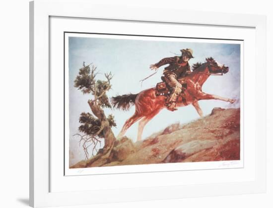 Cowboy and Horse-Shannon Stirnweis-Framed Collectable Print