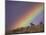 Cowboy and Rainbow, Ponderosa Ranch, Seneca, Oregon, USA-Darrell Gulin-Mounted Photographic Print