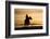 Cowboy at Sunset-Darrell Gulin-Framed Photographic Print