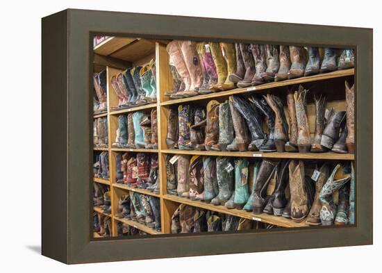 Cowboy Boots, Austin, Texas, Usa-Jim Engelbrecht-Framed Premier Image Canvas