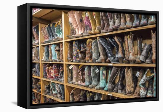 Cowboy Boots, Austin, Texas, Usa-Jim Engelbrecht-Framed Premier Image Canvas