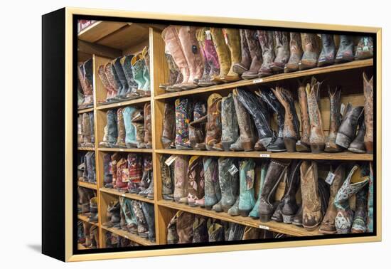 Cowboy Boots, Austin, Texas, Usa-Jim Engelbrecht-Framed Premier Image Canvas