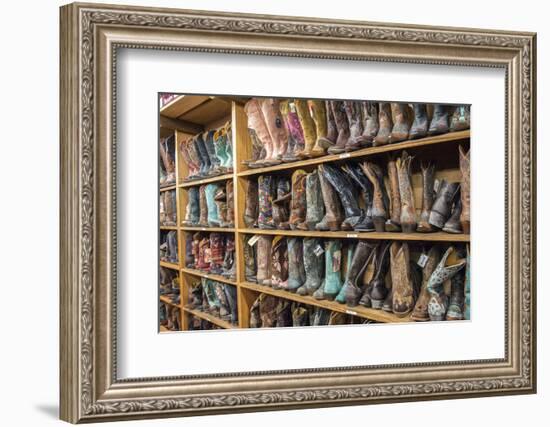 Cowboy Boots, Austin, Texas, Usa-Jim Engelbrecht-Framed Photographic Print