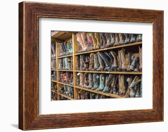 Cowboy Boots, Austin, Texas, Usa-Jim Engelbrecht-Framed Photographic Print