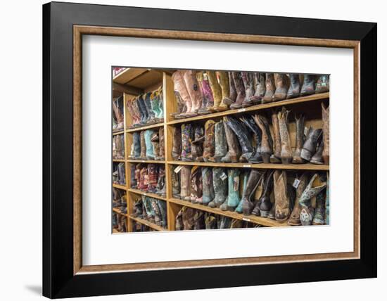 Cowboy Boots, Austin, Texas, Usa-Jim Engelbrecht-Framed Photographic Print