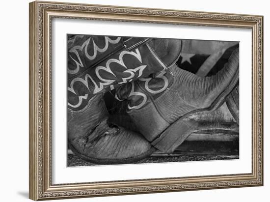 Cowboy Boots BW I-Kathy Mahan-Framed Photographic Print