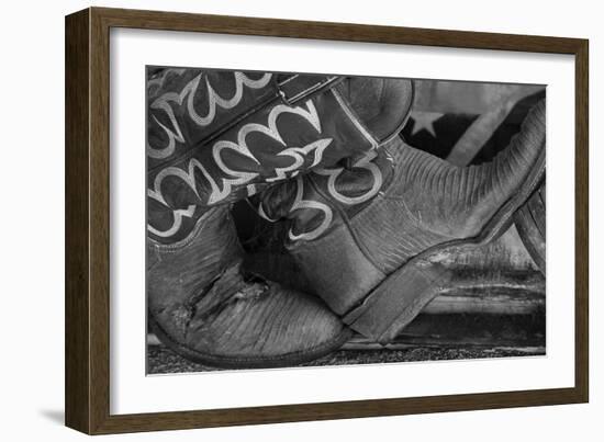 Cowboy Boots BW I-Kathy Mahan-Framed Photographic Print