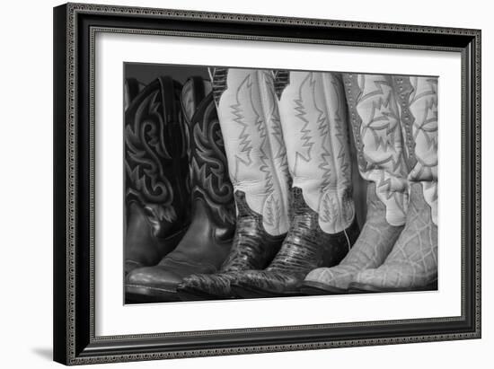 Cowboy Boots BW II-Kathy Mahan-Framed Photographic Print