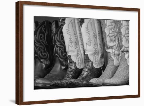 Cowboy Boots BW II-Kathy Mahan-Framed Photographic Print
