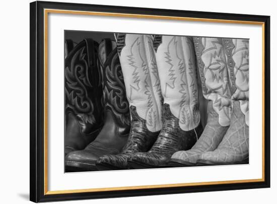 Cowboy Boots BW II-Kathy Mahan-Framed Photographic Print