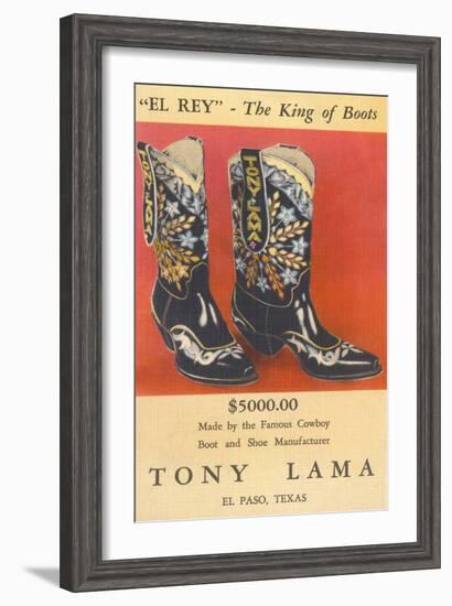 Cowboy Boots by Tony Lama-null-Framed Art Print