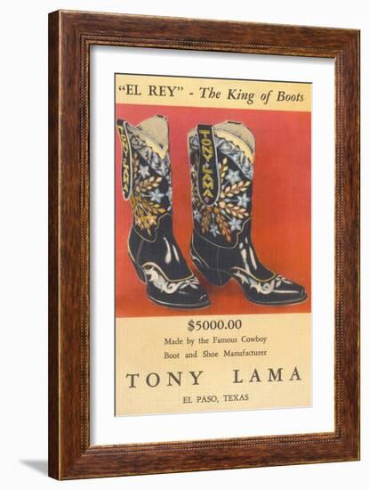 Cowboy Boots by Tony Lama-null-Framed Art Print