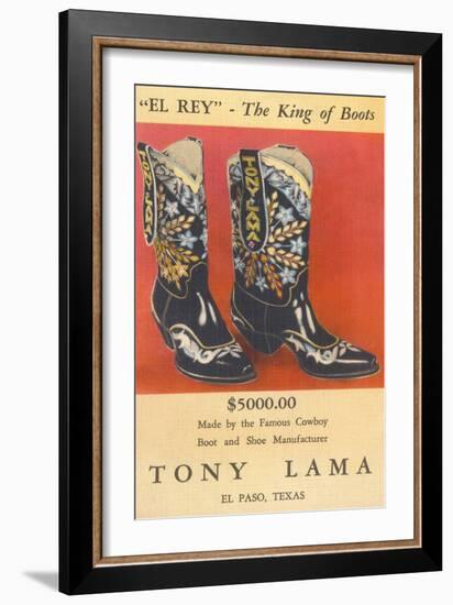 Cowboy Boots by Tony Lama-null-Framed Art Print