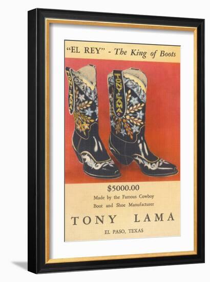 Cowboy Boots by Tony Lama-null-Framed Art Print