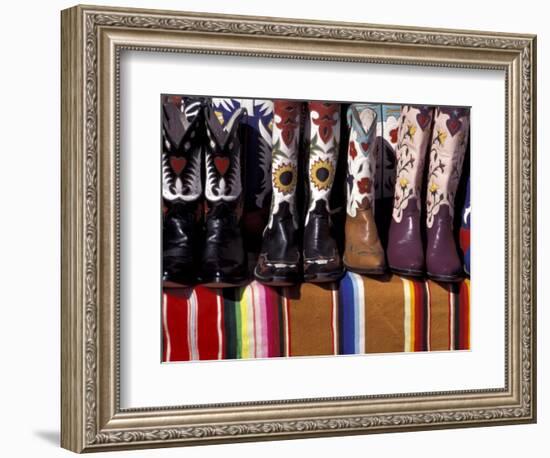 Cowboy Boots Detail, Santa Fe, New Mexico, USA-Judith Haden-Framed Photographic Print