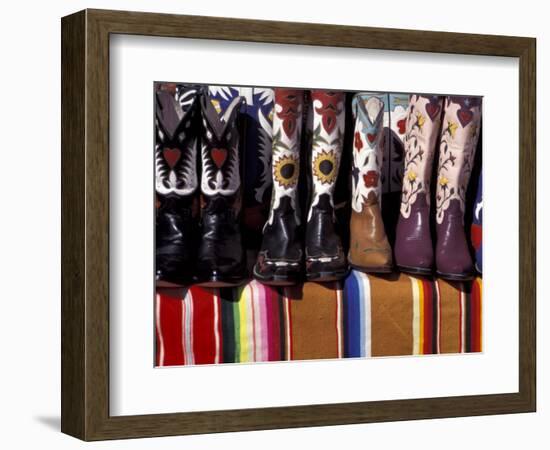 Cowboy Boots Detail, Santa Fe, New Mexico, USA-Judith Haden-Framed Photographic Print