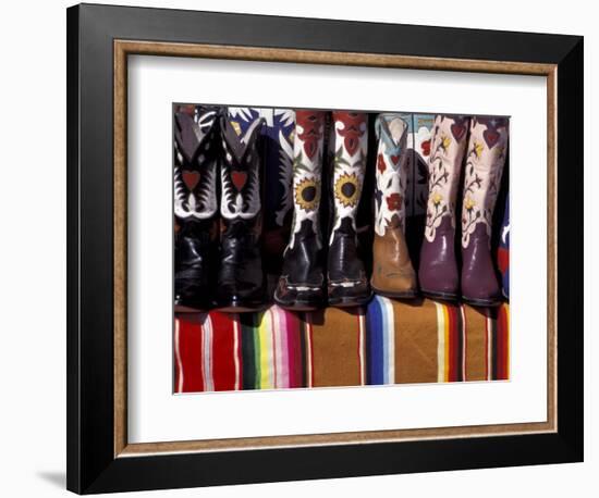 Cowboy Boots Detail, Santa Fe, New Mexico, USA-Judith Haden-Framed Photographic Print