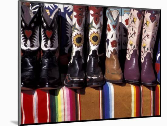 Cowboy Boots Detail, Santa Fe, New Mexico, USA-Judith Haden-Mounted Photographic Print