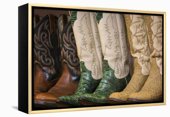 Cowboy Boots II-Kathy Mahan-Framed Stretched Canvas