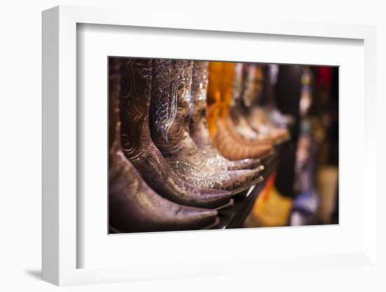 Cowboy Boots, Kemo Sabe Shop, Aspen, Colorado, USA-Walter Bibikow-Framed Photographic Print