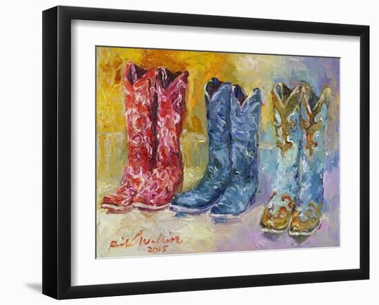 Cowboy Boots-Richard Wallich-Framed Giclee Print