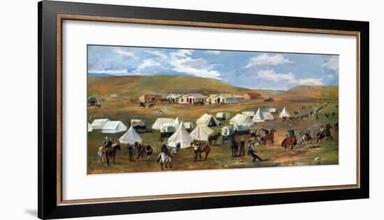 Cowboy Camp During The Roundup-Charles Marion Russell-Framed Art Print