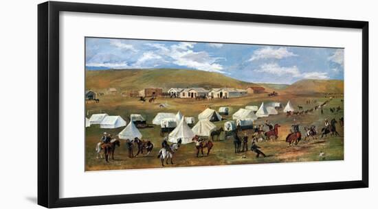 Cowboy Camp During The Roundup-Charles Marion Russell-Framed Art Print