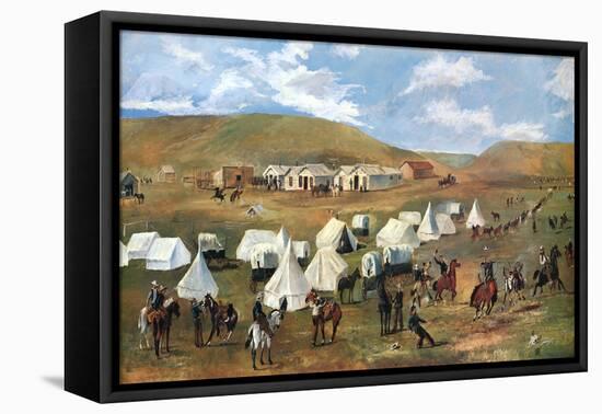 Cowboy Camp During the Roundup-Charles Marion Russell-Framed Stretched Canvas