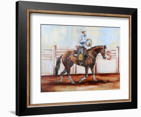 Cowboy Catcher-Renee Gould-Framed Giclee Print