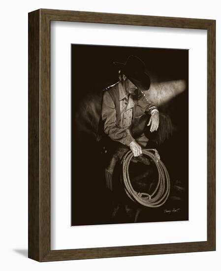 Cowboy Contemplation-Barry Hart-Framed Art Print