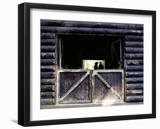 Cowboy Conversation-Laura Warren-Framed Giclee Print