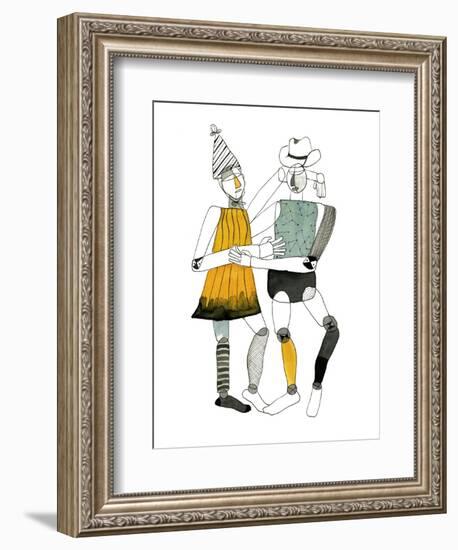 Cowboy Dancy Party-Stacy Milrany-Framed Art Print