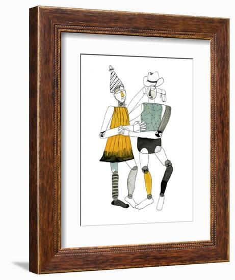 Cowboy Dancy Party-Stacy Milrany-Framed Art Print