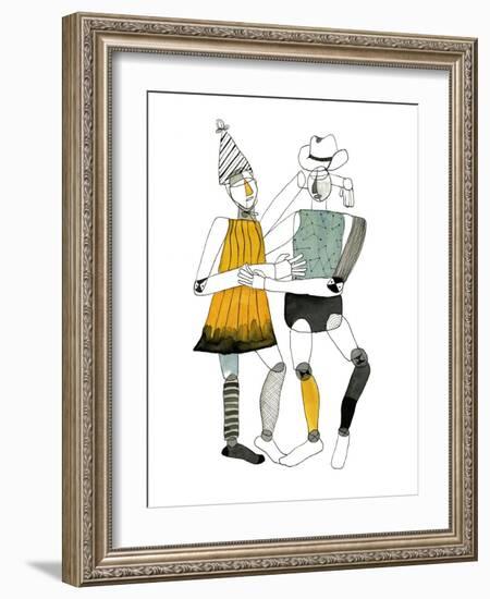 Cowboy Dancy Party-Stacy Milrany-Framed Art Print