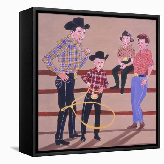 Cowboy Family, 2001-Joe Heaps Nelson-Framed Premier Image Canvas