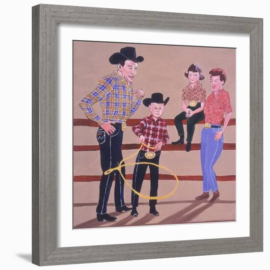 Cowboy Family, 2001-Joe Heaps Nelson-Framed Giclee Print