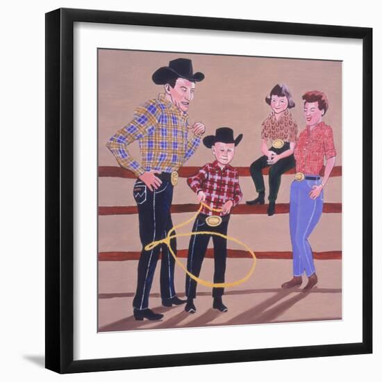 Cowboy Family, 2001-Joe Heaps Nelson-Framed Giclee Print