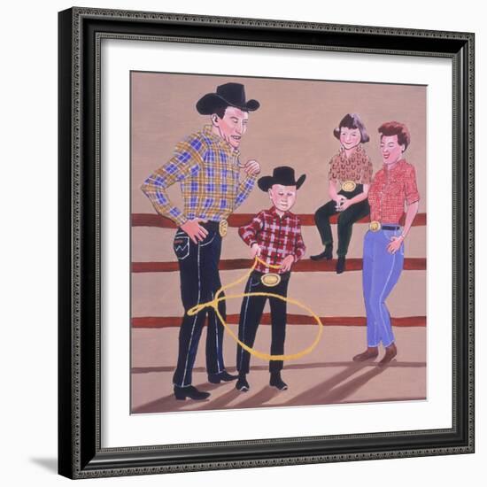 Cowboy Family, 2001-Joe Heaps Nelson-Framed Giclee Print