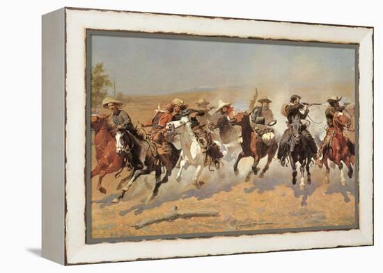 Cowboy Gunbattle-Frederic Sackrider Remington-Framed Premier Image Canvas