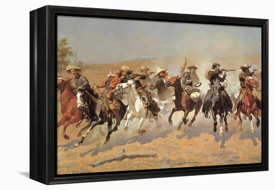 Cowboy Gunbattle-Frederic Sackrider Remington-Framed Premier Image Canvas