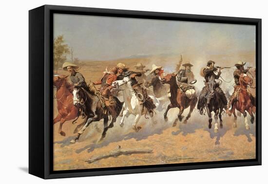 Cowboy Gunbattle-Frederic Sackrider Remington-Framed Premier Image Canvas