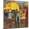 "Cowboy Hanging Out His Laundry," March 1, 1947-John Falter-Mounted Giclee Print