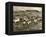 Cowboy Herding Cattle in the Railroad Stockyards at Kansas City Missouri 1890-null-Framed Premier Image Canvas