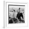 Cowboy Holds His Baby While Riding a Horse Art Print by Dorothea Lange ...