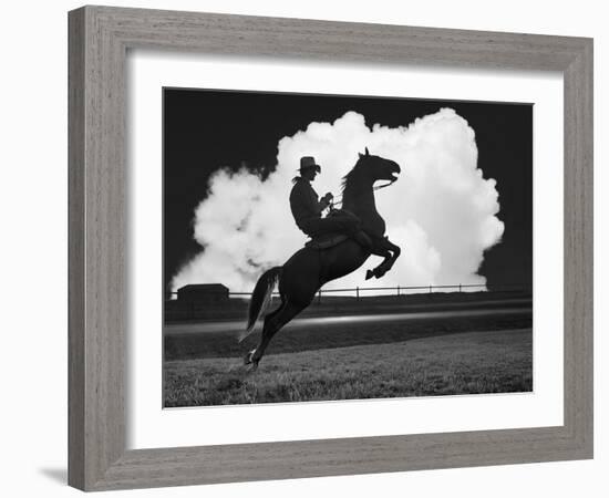 Cowboy & Horse-Monte Nagler-Framed Photographic Print