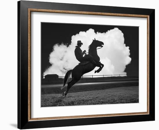 Cowboy & Horse-Monte Nagler-Framed Photographic Print