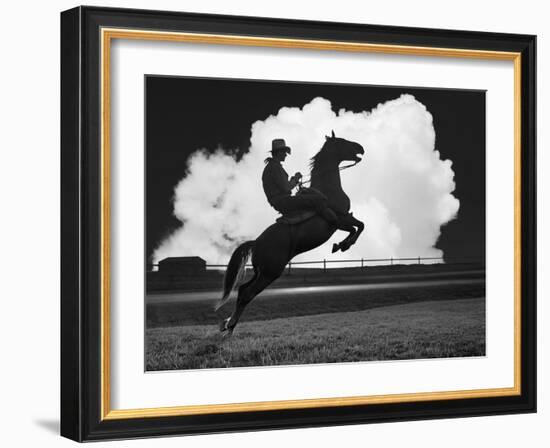 Cowboy & Horse-Monte Nagler-Framed Photographic Print